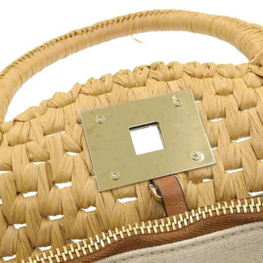Salvatore Ferragamo Gancini Studio raffia handbag - Picture 8 of 9